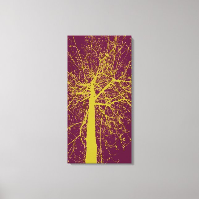 Winter Tree Silhouette Canvas Print (Front)