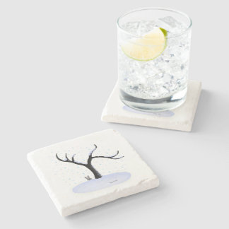 Winter Tree Stone Coaster