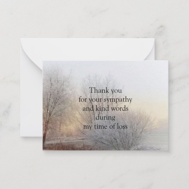 Winter Tree Thank You Card (Front)