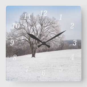 Winter Tree Wall Clock