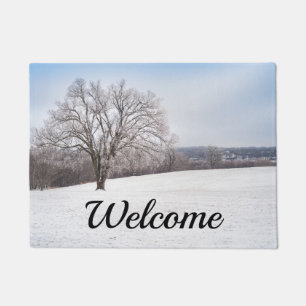 Winter Tree Welcome Doormat