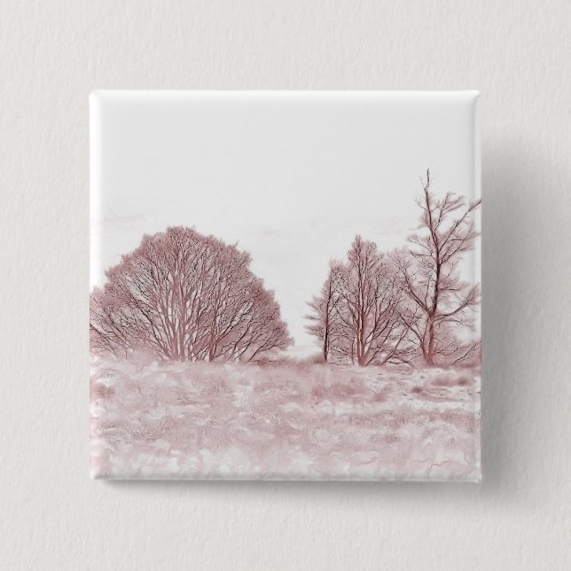 WINTER TREES 15 CM SQUARE BADGE (Front)