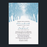 Winter Trees Avenue Wedding Invitation<br><div class="desc">Customise this lovely stylish modern Winter Wedding Invitation featuring an original image of a Winter Trees Avenue designed in blue and white colour combination. You can also change the corners of this card to rounded which will work perfectly with this design. Matching RSVP Card, Directions Card, Wedding Program Cards, Rehearsal...</div>