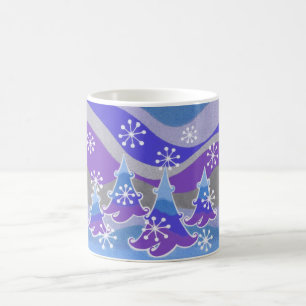 Winter Trees blue  mug