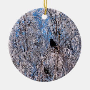 WINTER TREES CERAMIC TREE DECORATION