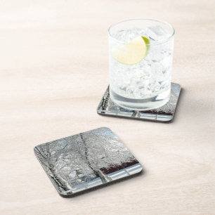 Winter trees coaster
