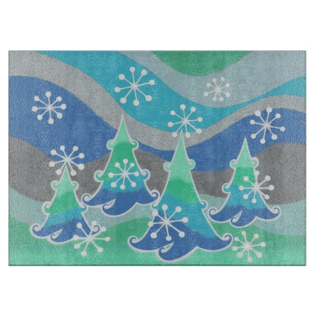 Winter Trees cutting board (Front)