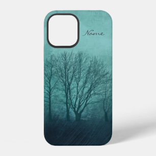 Winter Trees Green Gothic iPhone 12 Case