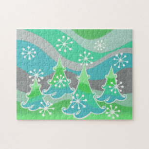 Winter Trees Green jigsaw puzzle