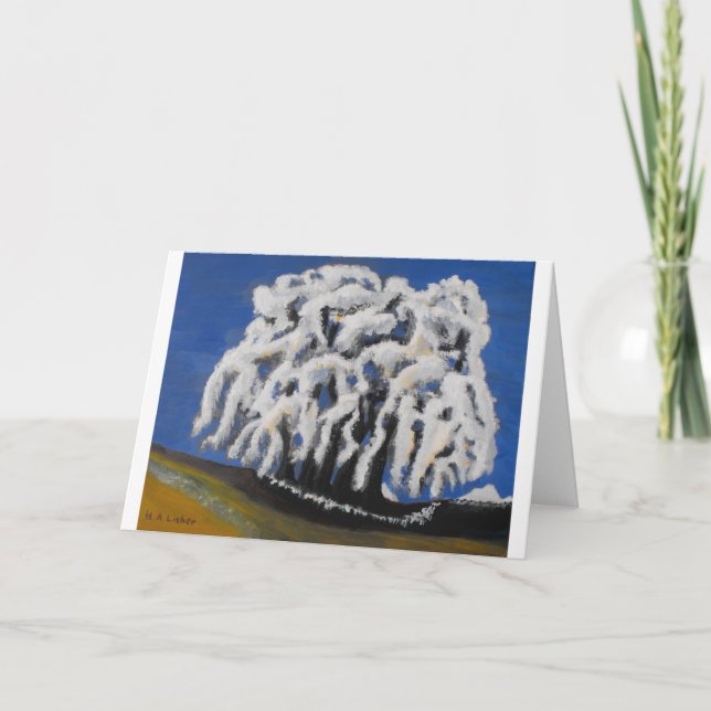 Winter trees holiday card (Front)