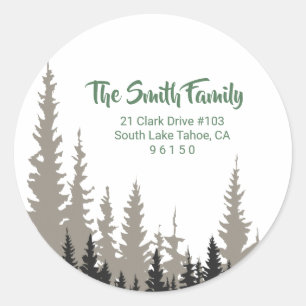 Winter Trees Holiday Return Address Labels