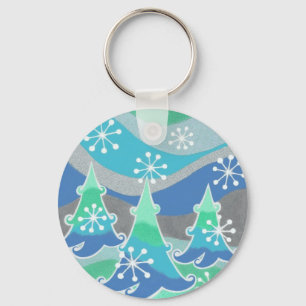 Winter Trees keychain