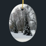 Winter Trees Ornament Personalised Winter Decor<br><div class="desc">Winter Wonderland Ornaments Personalised Holiday Snow Covered Trees Classic Winter Decorations Beautiful Peace Joy Custom Christmas Gifts Hanukkah Neutral Holiday Decorations Your Name Here Keepsakes & Winter Wonderland Gifts for Friend Family Men Women Kids Home & Office Customisable Winter Ornaments Stylish Nondenominational Holiday Decorations Personalised Holiday Greetings Christmas / Hanukkah...</div>
