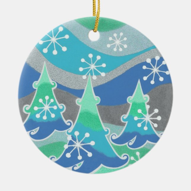 Winter Trees ornament round (Front)