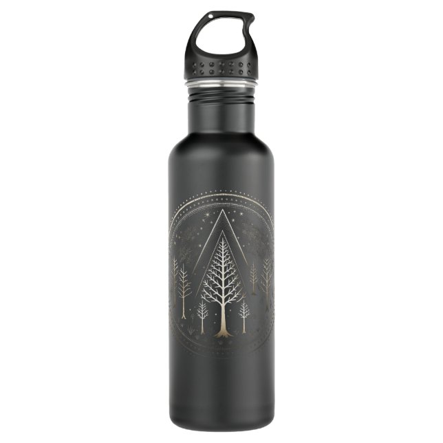 Winter Trees Outdoors Nature Forrest Art Graphic 710 Ml Water Bottle (Front)