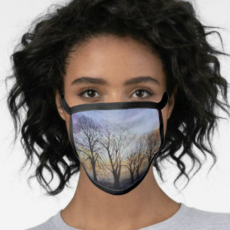 Winter Trees Painting Face Mask