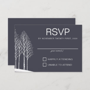 Winter Trees RSVP Card