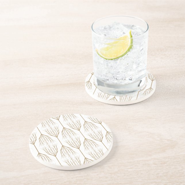 Winter Trees Sandstone Coasters (Side)