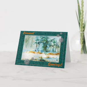 Winter trees Seasonal Greetings Card