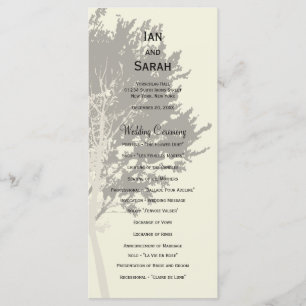 Winter Trees Wedding Program Programme