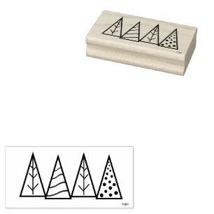 Winter Trees Wood Art Stamp