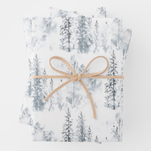 Winter Trees Wrapping Paper Sheet