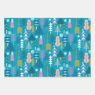 Winter Trees Wrapping Paper Sheet