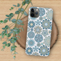 Winter Turquoise Teal Blue Mandala Art Pattern