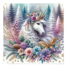 Winter Unicorn Magical Scene 3