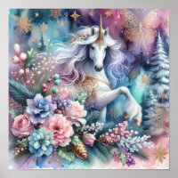 Winter Unicorn Magical Scene 4