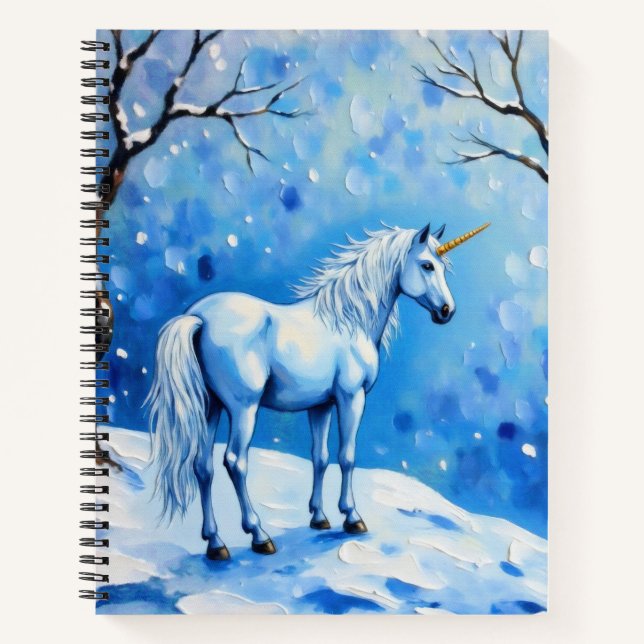 Winter Unicorn Notebook (Front)