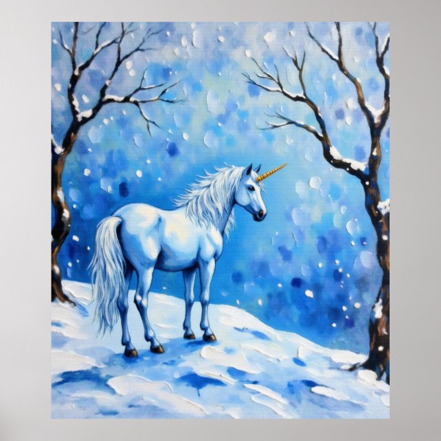 Winter Unicorn Poster (Front)