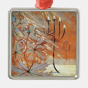 Winter (V) famous painting, Metal Tree Decoration