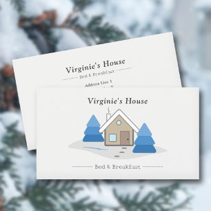 Winter Vacation Rental, Bed & Breakfast Business Card