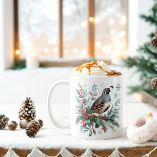 Winter Vibes California Quail - Coffee Mug