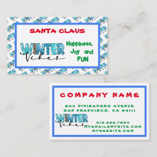 Winter Vibes Customise Business Card