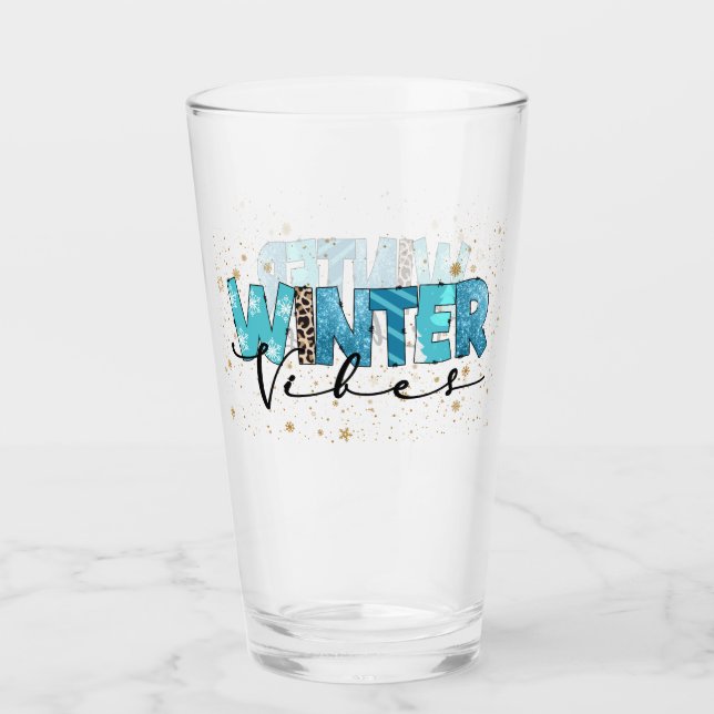 Winter Vibes Customise Glass (Front)