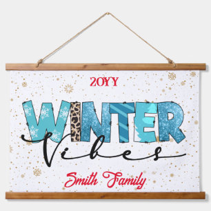 Winter Vibes Customise Hanging Tapestry