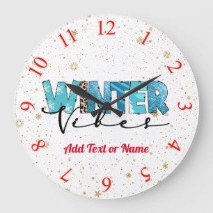 Winter Vibes Customise Large Clock