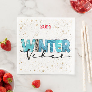 Winter Vibes Customise Napkin