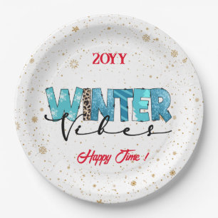 Winter Vibes Customise Paper Plate