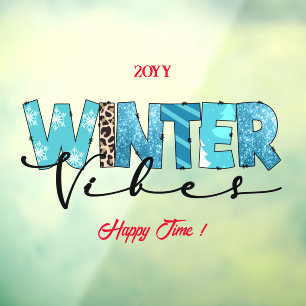 Winter Vibes Customise Window Cling