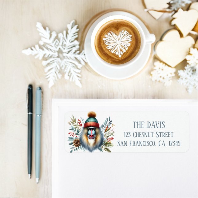 Winter Vibes Mandrill Monkey - Return address  (Creator Uploaded)