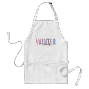 Winter Vibes - Soft Pastel Typography Standard Apron