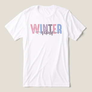 Winter Vibes - Soft Pastel Typography Tri-Blend Shirt