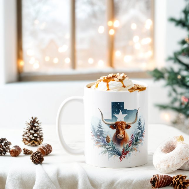 Winter Vibes Texas Longhorn -  Coffee Mug (Creator Uploaded)