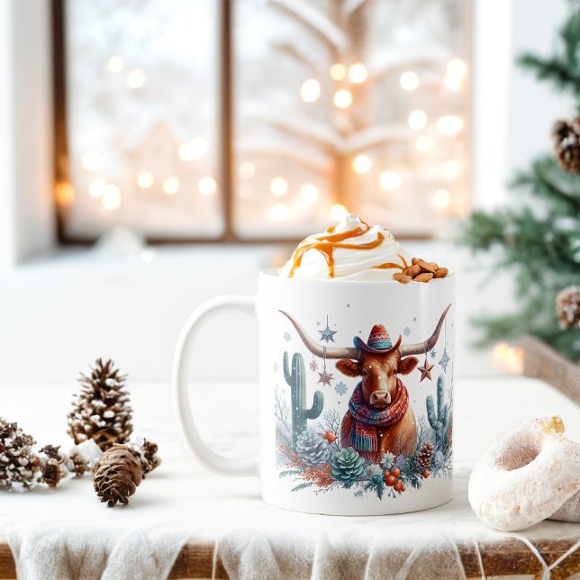 Winter Vibes Texas Longhorn -  Coffee Mug (Creator Uploaded)