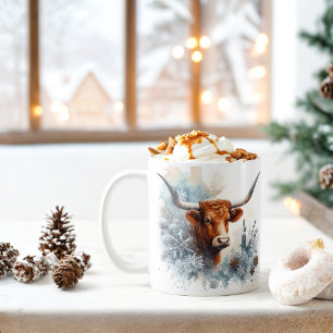 Winter Vibes Texas Longhorn - Coffee Mug