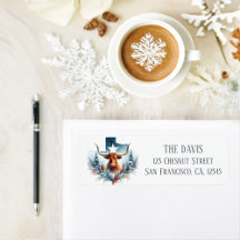 Winter Vibes Texas Longhorn - Return address