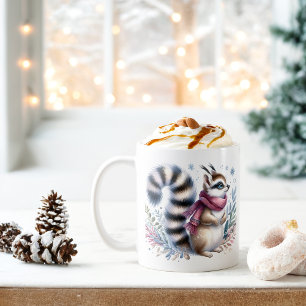 Winter Vibes Watercolor Ringtail -  Coffee Mug